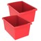 Storex Storage Bin, Plastic, Red, 2 PK 61483U06C - alternate 1